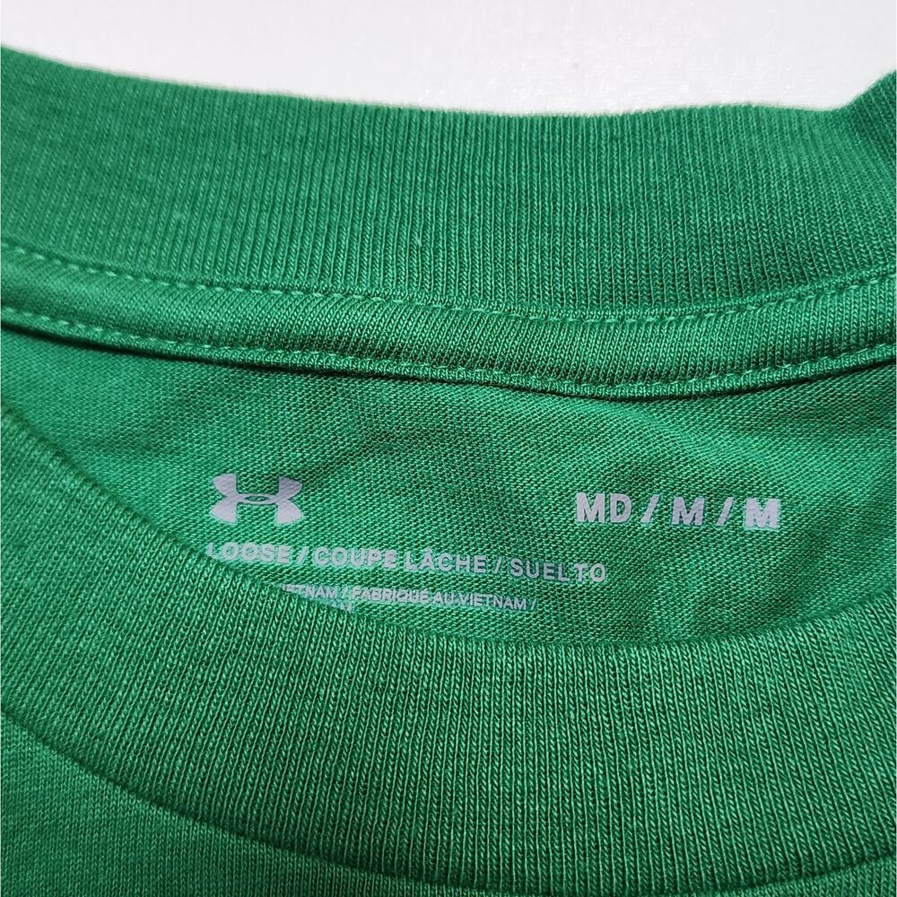 NWT Under Armour Women's Notre Dame Fighting Irish T-Shirt Size M Green - Picture 2 of 5